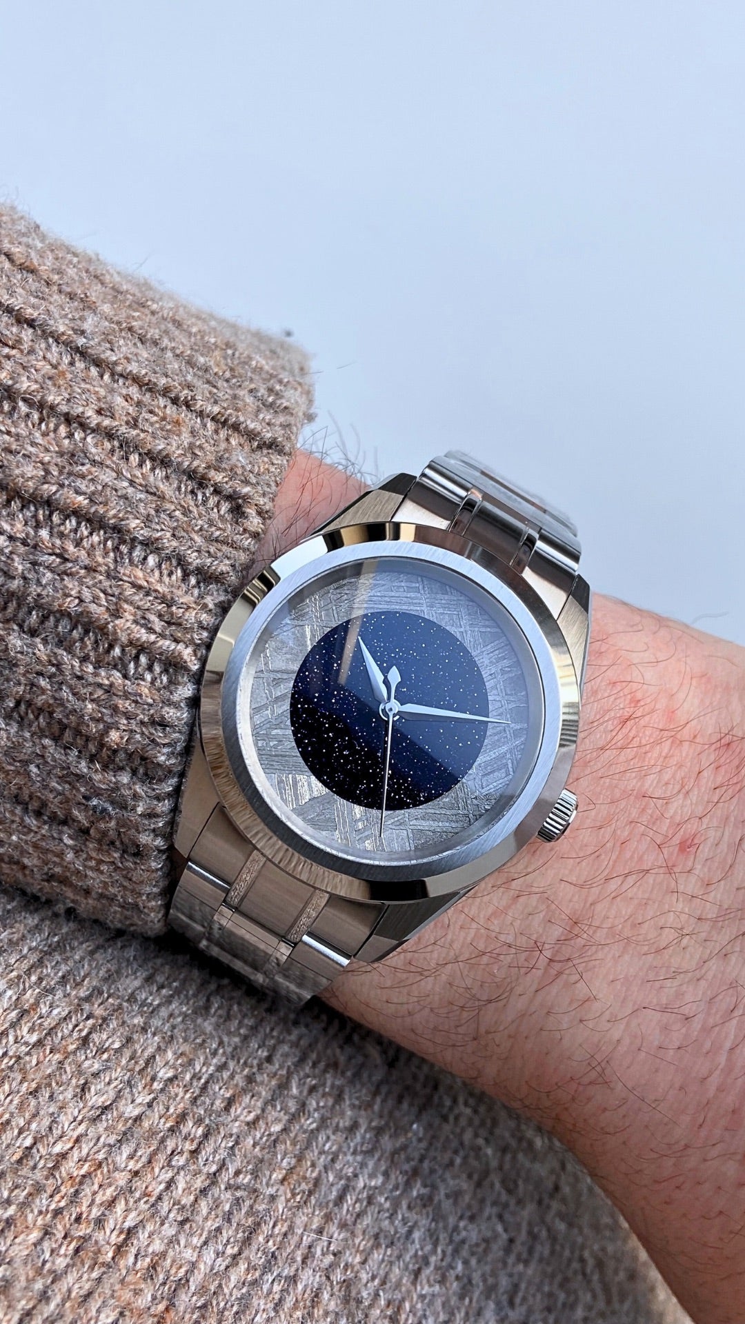 "Meteor One" | Natural Sandstone & Meteorite | 38mm | Limited Edition