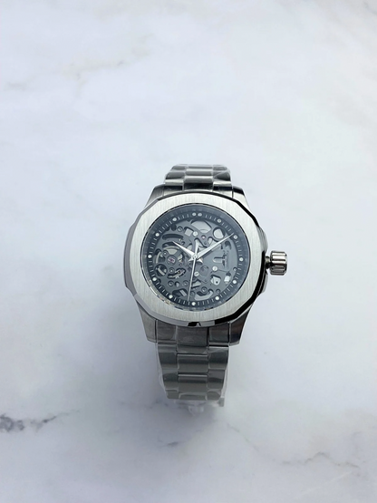 "Illusio" | Rhodium Skeletonized | 40 mm
